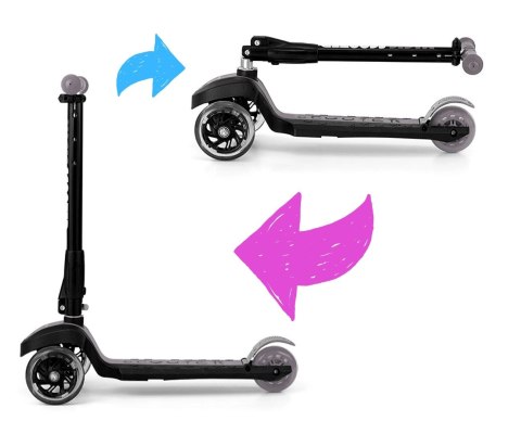 Hulajnoga Trójkolowa Scooter Magic Green (1590, Milly Mally) LED