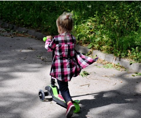 Hulajnoga Trójkolowa Scooter Magic Green (1590, Milly Mally) LED