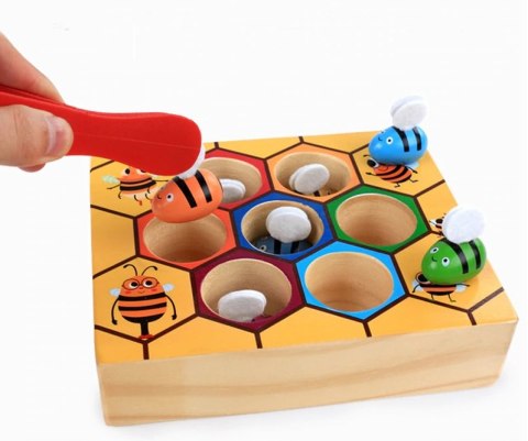 Gra edukacyjna plaster miodu pszczółki montessori