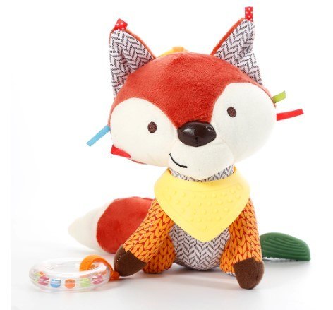 Maskotka sensoryczna zawieszka do wózka lisek