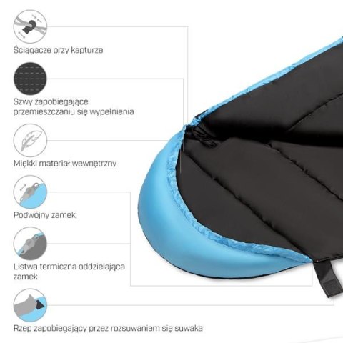 NC2012 CZARNO-NIEBIESKI ŚPIWÓR NILS CAMP