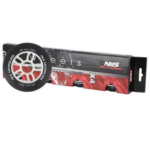 PU 90x24 82A CZARNE MATOWE KÓŁKA (4 szt.) NILS EXTREME