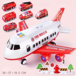 Transporter samolot + 3 auta straż pożarna