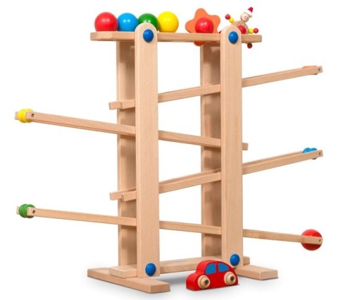 Tor kulkowy drewniany kulodrom montessori XXL