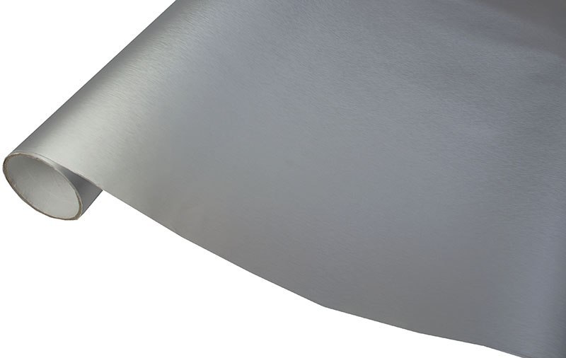 Folia okleina rolka aluminium imitująca metal metalic szczotkowana srebrna 1,52x30m