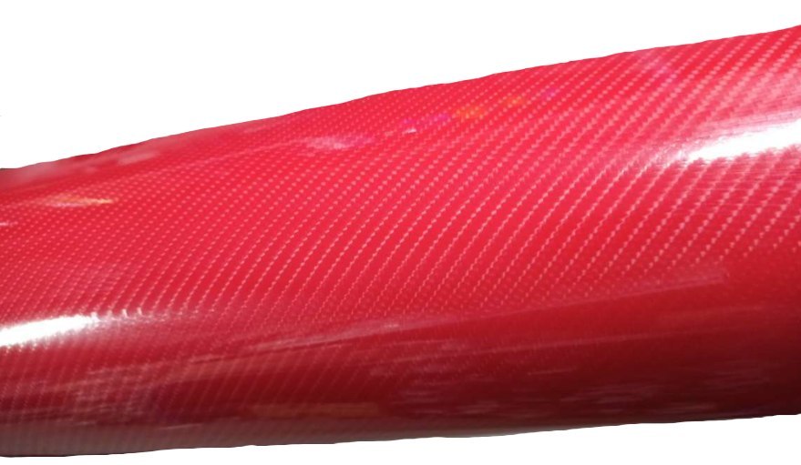 Folia rolka carbon 5D czerwona 1,52x18m