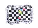 Mata wodna sensoryczna dmuchana dla niemowląt kontrastowa czarno-biała szachownica XXL 65x50 cm