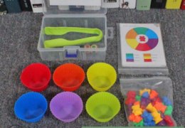 Misie edukacyjne gra nauka liczenia rozpoznawanie kolorów zestaw montessori rozwój zabawa 44el.