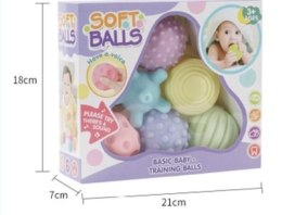Piłki zabawki sensoryczne korekcyjne zestaw 6 szt