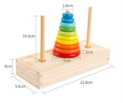 Piramida drewniana z podstawą wieża sorter