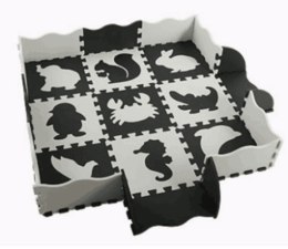 Puzzle piankowe mata / kojec dla dzieci 25el. czarno-białe