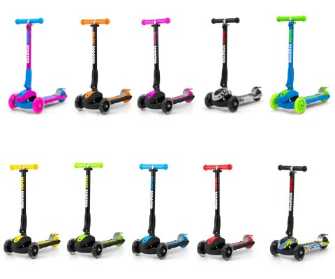 Hulajnoga Trójkolowa Scooter Magic Green (1590, Milly Mally) LED