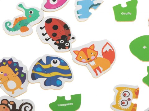 Puzzle dla dzieci układanka w puszce zwierzątka 48 puzzli 24 obrazki