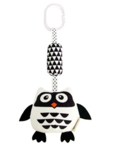 Grzechotka zawieszka sensoryczna kontrastowa sowa