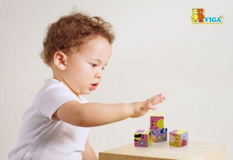 VIGA 50835 KOSTKI PUZZLE-FARMA (0959, Viga)