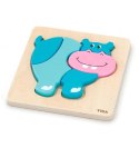 VIGA 59932 PIERWSZE PUZZLE MALUSZKA - HIPOPOTAM (BOX) (1863, Viga)