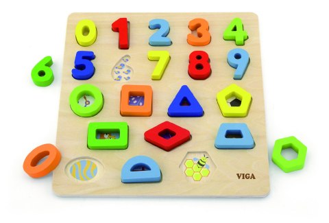 Viga 50119 Puzzle sorter kształtów cyfry i krztałty