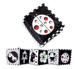 Książeczka sensoryczna kontrastowa miękka nauka widzenia ochraniacz do łóżeczka mata edukacyjna kształty dźwięki