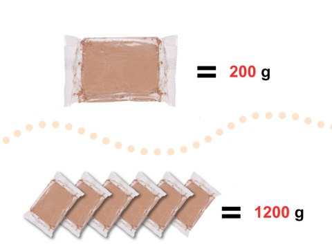 Glina rzeźbiarska masa do modelowania zapas do koła garncarskiego 1200g