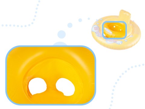 Kółko do pływania dla niemowląt koło pontonik dla dzieci dmuchany z siedziskiem pontonik INTEX max 15 kg 6-18miesięcy