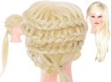Główka głowa treningowa fryzjerska naturalne włosy blond