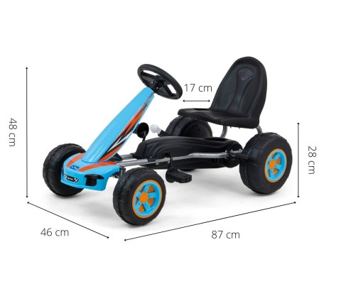 Milly Mally Gokart na pedały Viper Blue