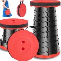 Krzesło składane taboret teleskopowy turystyczny przenośny czerwony 200kg