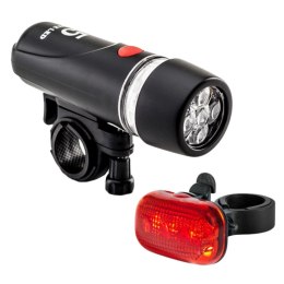 L-BRNO Oświetlenie rowerowe lampa lampka rowerowa LED przednia tylna na baterie