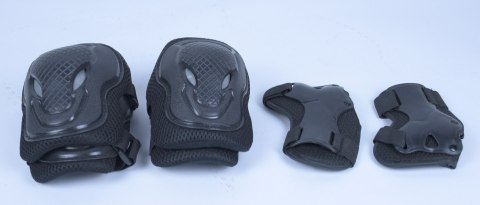 Ochraniacze RALLEX na kolana łokcie nadgarstki rolki rower hulajnogę zestaw czarne