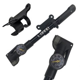 Pompka do roweru z manometrem RALLEX rowerowa ręczna do piłki materaca z uchwytem na rower