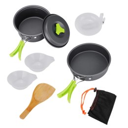 Menażki naczynia turystyczne zestaw kemping garnek patelnia XL
