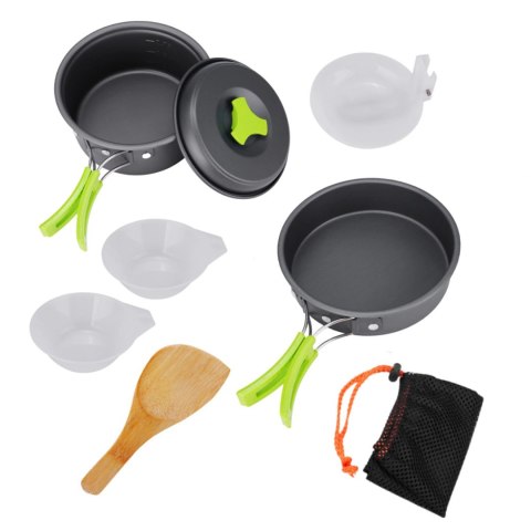 Menażki naczynia turystyczne zestaw kemping garnek patelnia XL