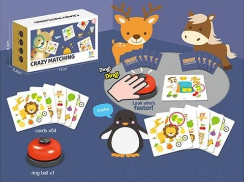 Gra karciana na spostrzegawczość szukanie par 54 karty