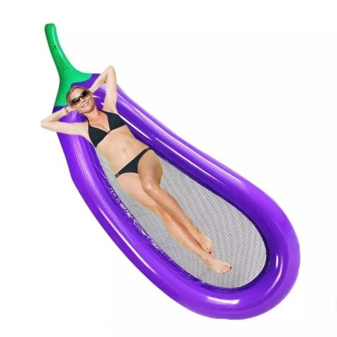 Materac dmuchany siateczkowy do pływania na basen wodę bakłażan XXL 240cm