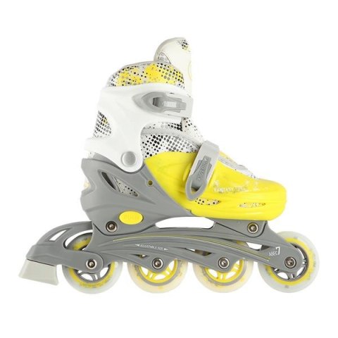 NH18331 4w1 LIMONKOWY ROZM.M(35-38) ŁYŻWOROLKI Z WYM. PŁOZĄ HOKEJOWĄ NILS EXTREME