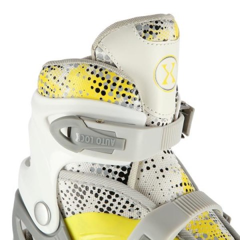 NH18331 4w1 LIMONKOWY ROZM.M(35-38) ŁYŻWOROLKI Z WYM. PŁOZĄ HOKEJOWĄ NILS EXTREME