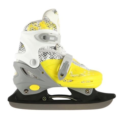 NH18331 4w1 LIMONKOWY ROZM.M(35-38) ŁYŻWOROLKI Z WYM. PŁOZĄ HOKEJOWĄ NILS EXTREME