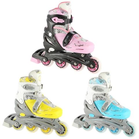 NH18331 4w1 LIMONKOWY ROZM.M(35-38) ŁYŻWOROLKI Z WYM. PŁOZĄ HOKEJOWĄ NILS EXTREME