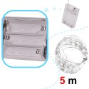 Lampki LED druciki dekoracyjne świąteczne choinkowe 5m 50LED zimny biały