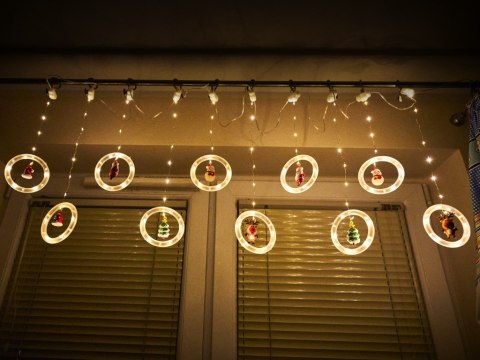 Kurtyna Led na okno girlanda gwiazdki świąteczna choinkowa 3 m 125 LED