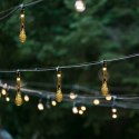 Lampki solarne ogrodowe łezki 6,5m 30LED ciepły biały