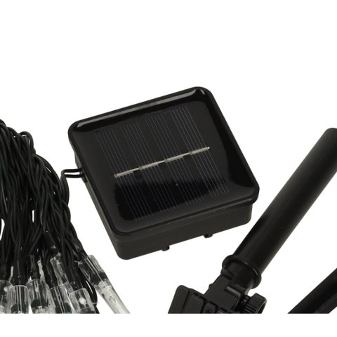 Lampki solarne ogrodowe łezki 6,5m 30LED ciepły biały