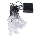 Lampki solarne ogrodowe łezki 6,5m 30LED ciepły biały