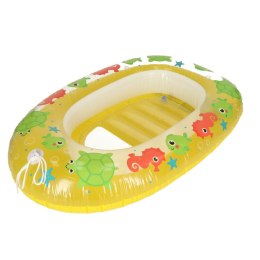 BESTWAY 34037 Kółko do pływania dla niemowląt koło pontonik dla dzieci dmuchany z siedziskiem łódka materac plażowy żółty 3-6 la