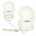Lampka nocna dla dzieci silikonowa dotykowa miękka 8 LED USB RGB biała astronauta