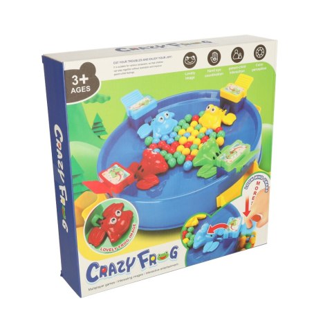 Gra zręcznościowa głodne żabki skaczące żaby 4 graczy 3+ XXL niebieska