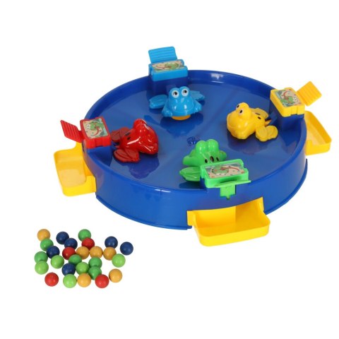 Gra zręcznościowa głodne żabki skaczące żaby 4 graczy 3+ XXL niebieska