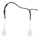 Lampki solarne ogrodowe łezki 6,5m 30LED ciepły biały