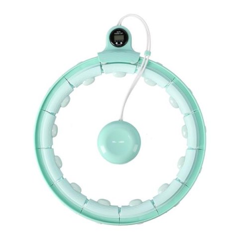 FH02 GREEN HULA HOP Z OBCIĄŻNIKIEM + LICZNIK