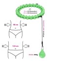 HHW12 PLUS SIZE HULA HOP GREEN Z WYPUSTKAMI I OBCIĄŻNIKIEM HMS